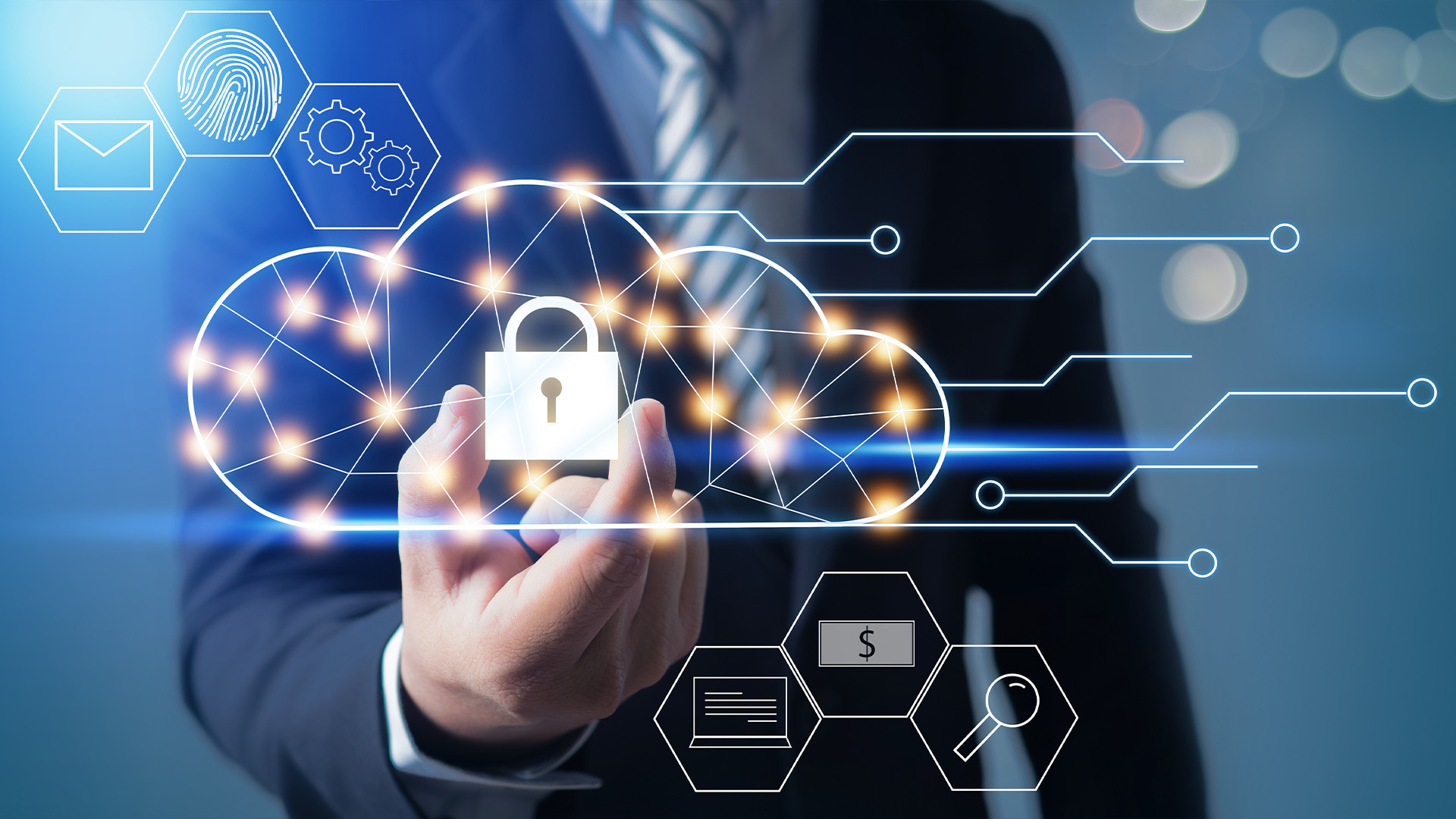 Dekoratives Bild für das Webinar "Sicherer Betrieb von AI-Beschaffungslösungen in der Cloud"